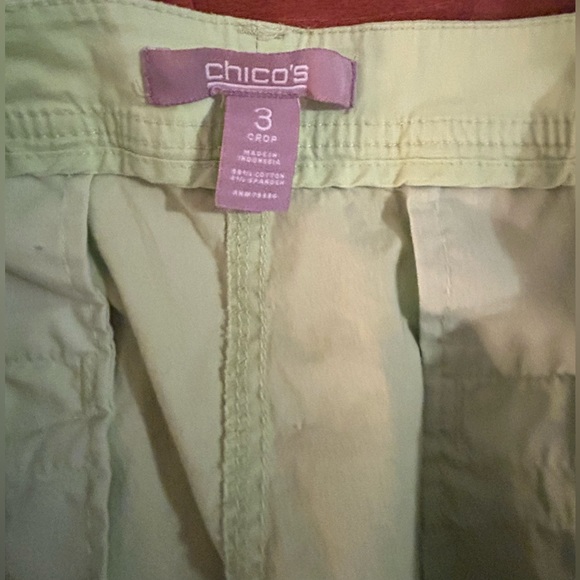 Chico’s Green Capris sz 3 (Chico’s sz XL (16)) - Picture 5 of 7
